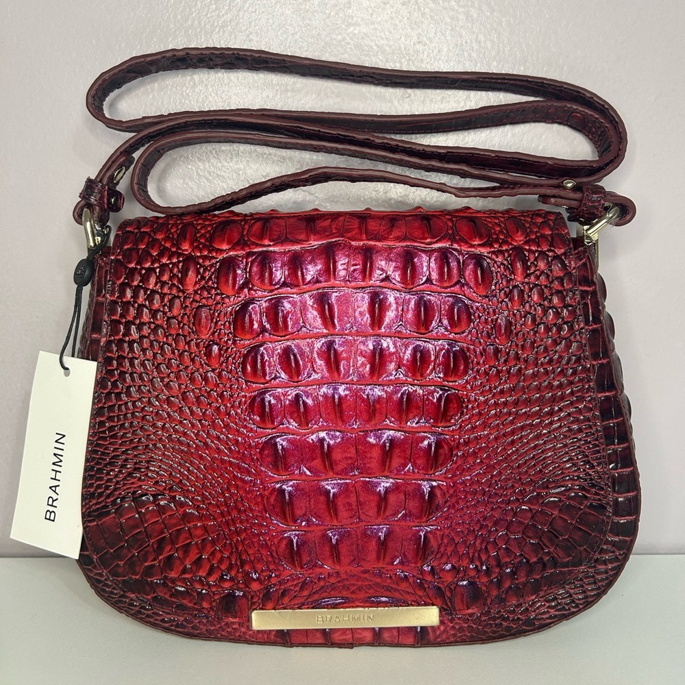 Brahmin Small Nadine Rose Ombré Melbourne Crossbody Bag - NWT